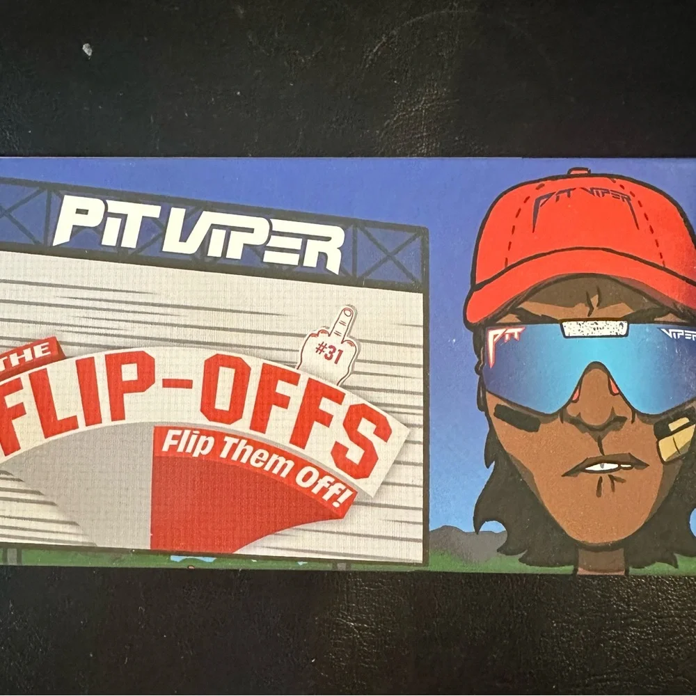 Pit VIPER flip-offs Blue Sports Sunglasses New